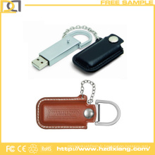 Promotionnel 8 Go Custom Logo Leather USB Flash Drive